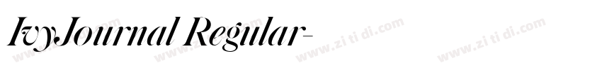 IvyJournal Regular字体转换 IvyJournal Regular字体转换
